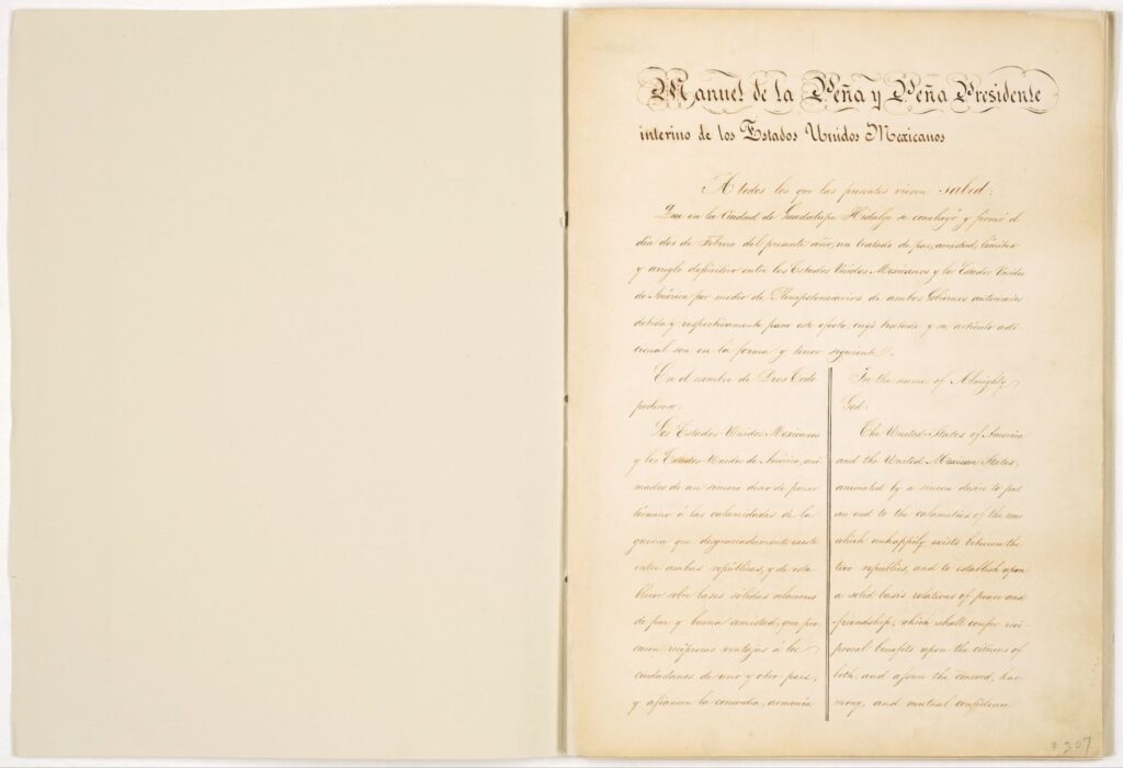 First page of the Treaty of Guadalupe Hidalgo
