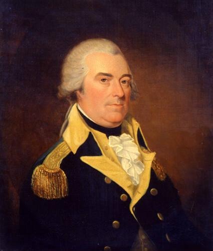 A three-quarter portrait of Anthony Wayne in a military uniform