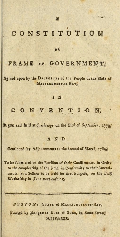 The Massachusetts Constitution of 1780