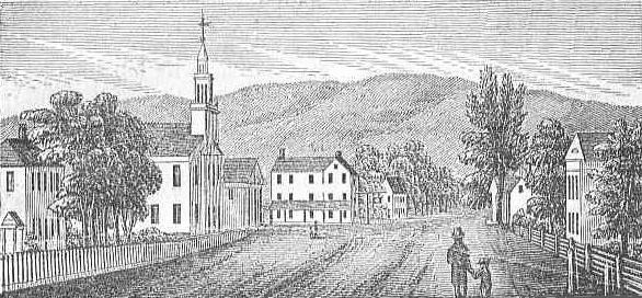 Illustration of Sheffield, Massachusetts in the late 19th century