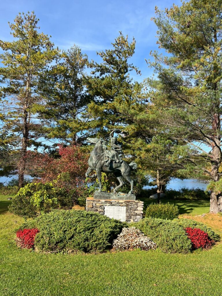 Bronze equestrian statue of Sybil Ludington on horseback, Carmel, New York