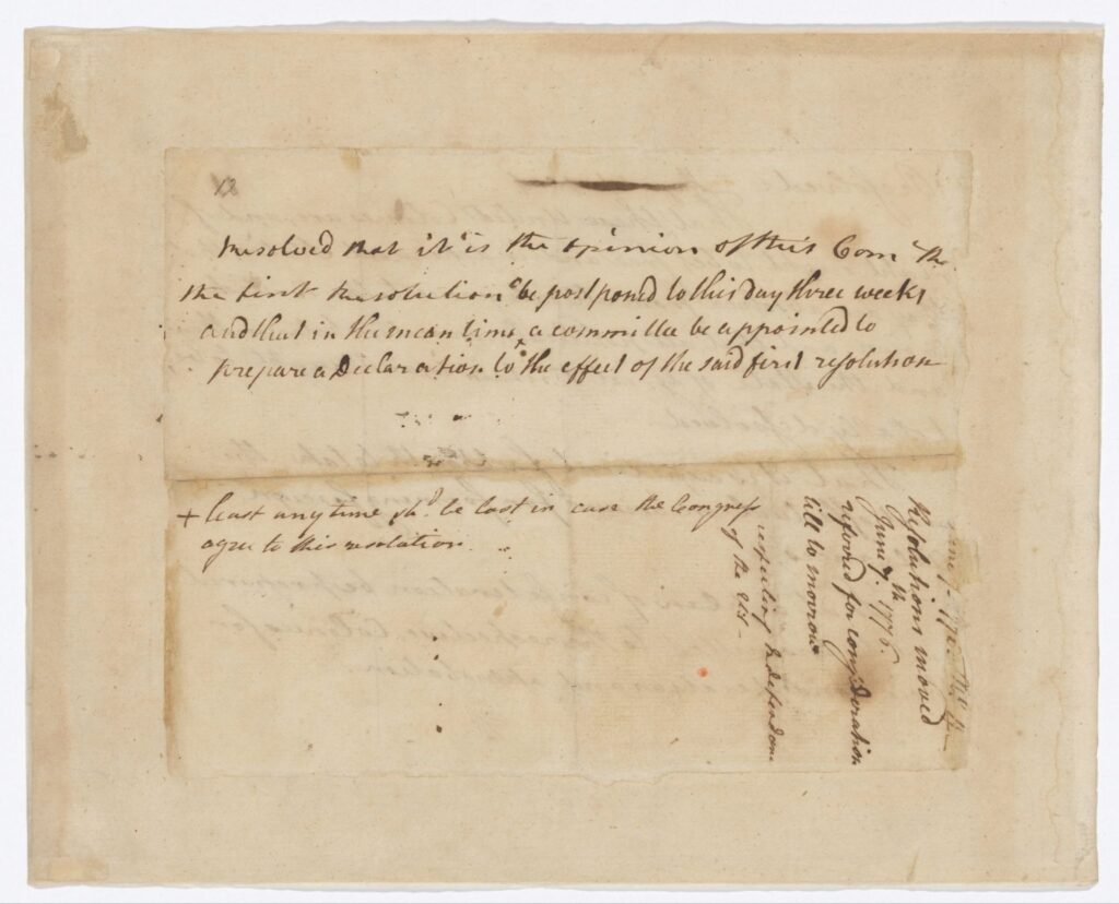 Close-up image of Richard Henry Lee's handwritten signature in dark ink on an eighteenth-century manuscript document from the National Archives.