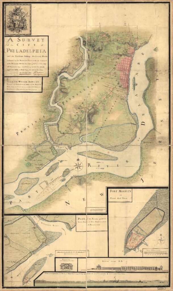 Map of Revolutionary-era Philadelphia
