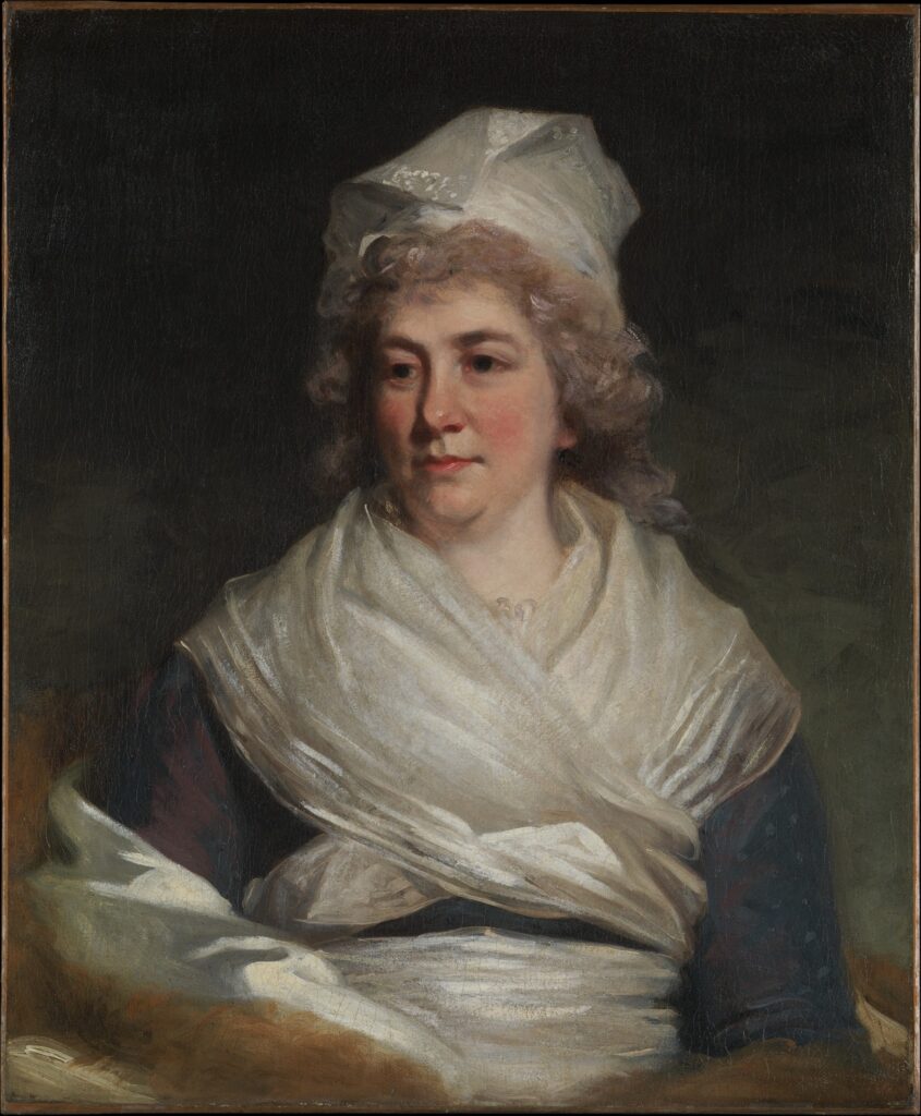 Portrait of Sarah Franklin Bache, leader of wartime relief efforts