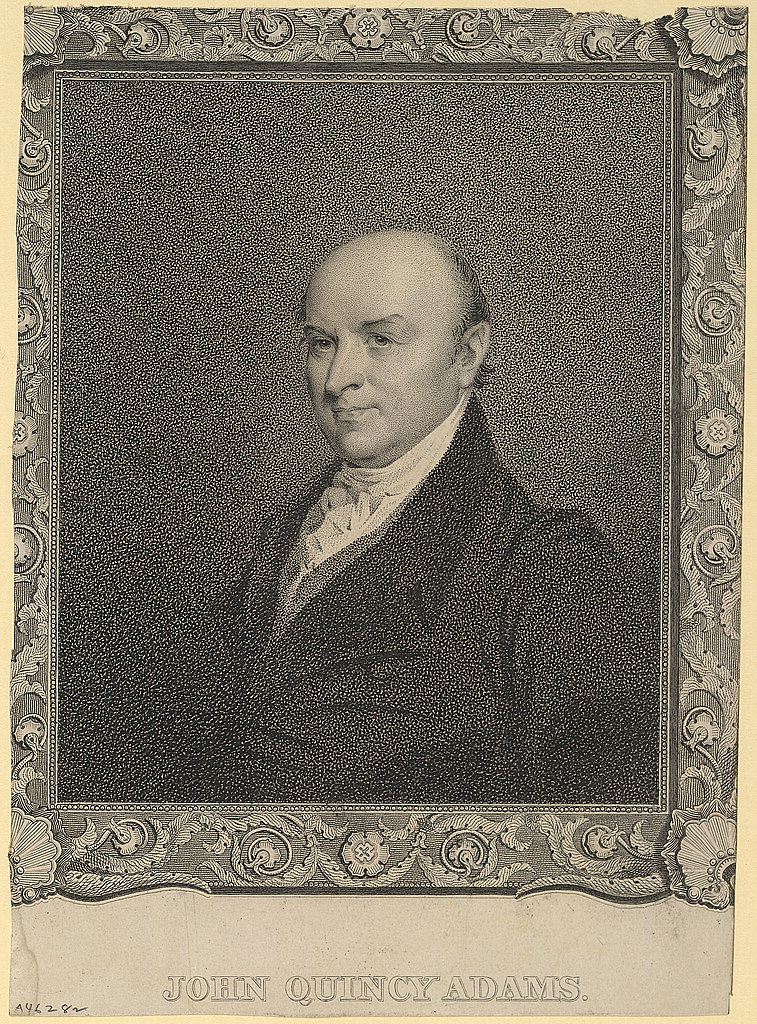 Portrait of Secretary of State John Quincy Adams, principal architect of the Monroe Doctrine.