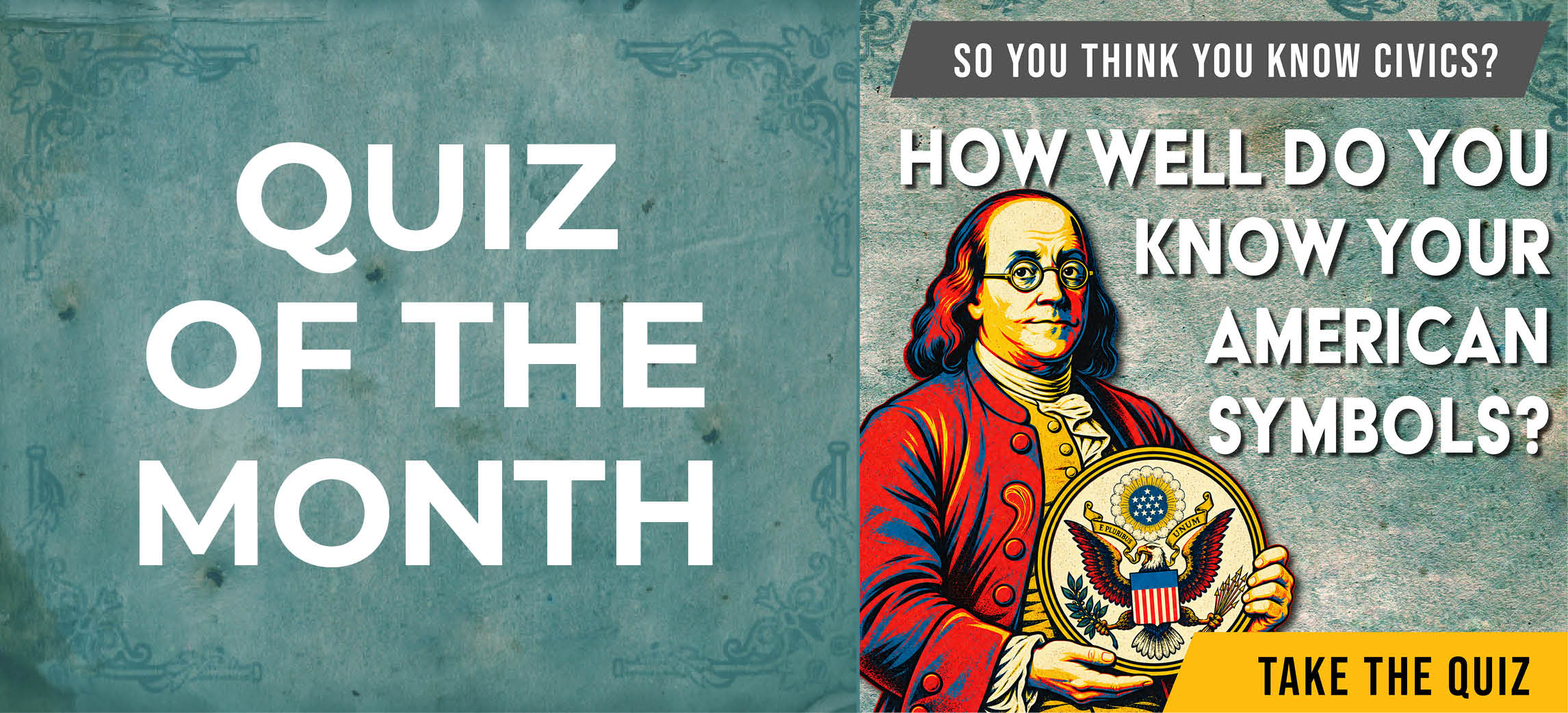 Civics Quiz banner - October